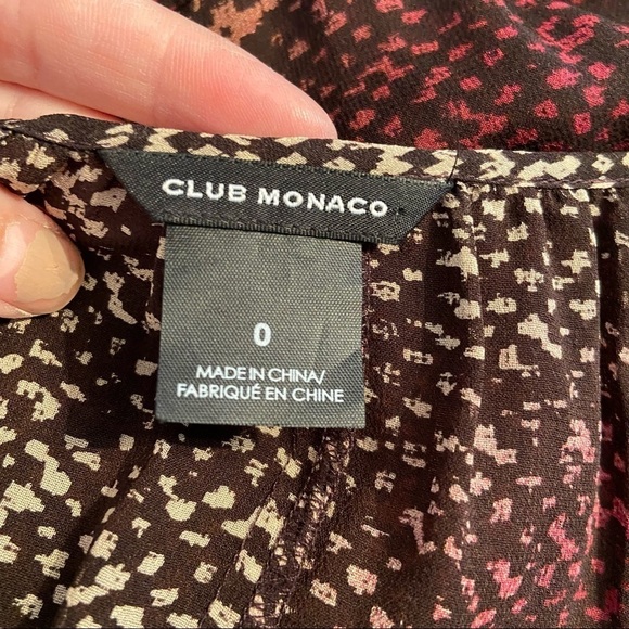 Club Monaco sheer snake-print silk dress in size 0 - Picture 9 of 11